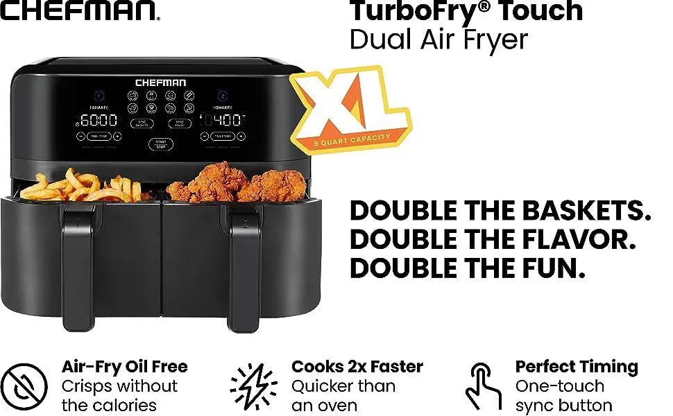 Double Basket Capacity Air Fryer