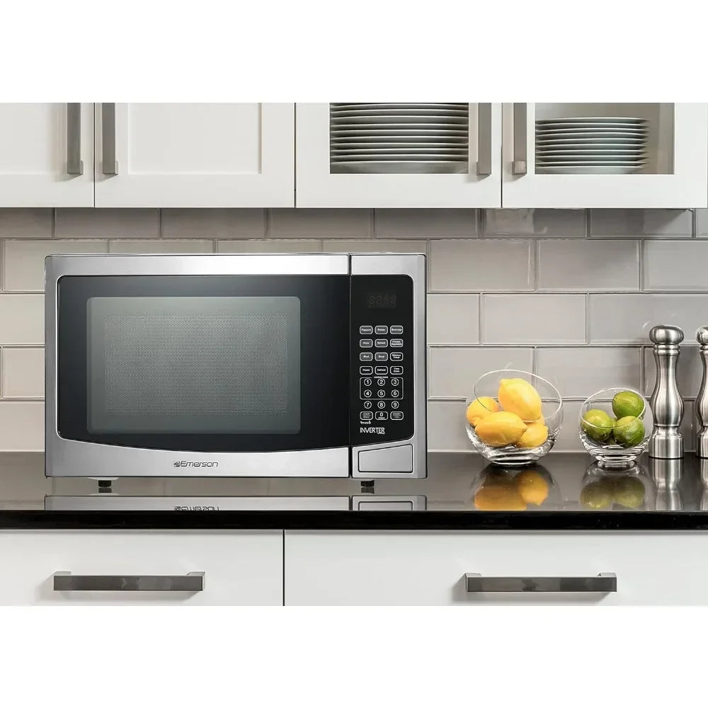 Inverter Technology Stainless Steel Countertop Microwave Oven