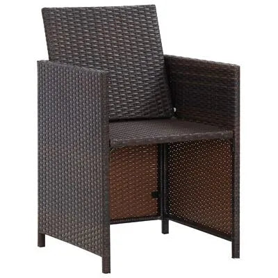 Space Saving Rattan Chairs With Glass Table