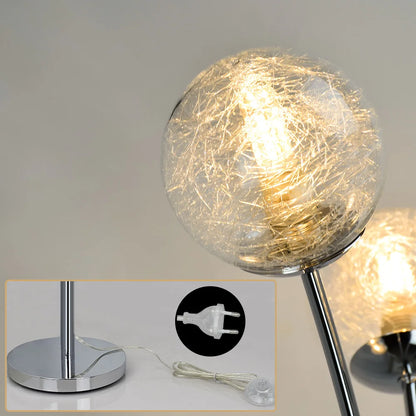 5 Light Modern Globe LED Floor Lamp