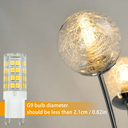 5 Light Modern Globe LED Floor Lamp