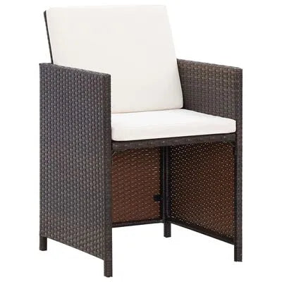 Space Saving Rattan Chairs With Glass Table