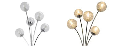 5 Light Modern Globe LED Floor Lamp