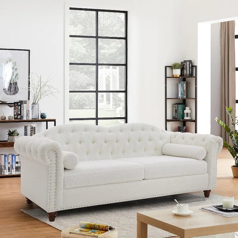 Upholstered Sofa Couch With Deep Seats