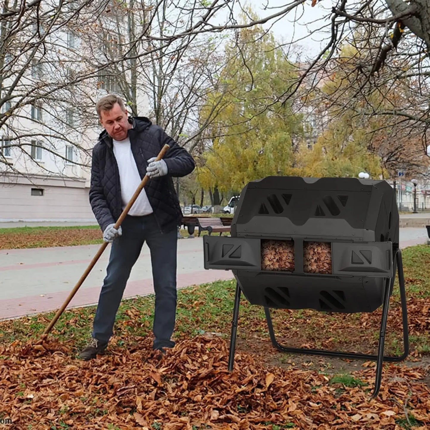 Compost Tumbler Bucket Trash Can