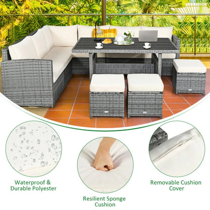 Outdoor Wicker Sectional Sofa Set