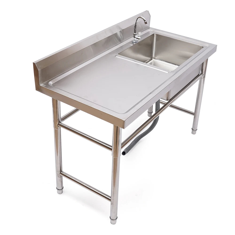 Stainless Steel Commercial Kitchen Sink Prep Table