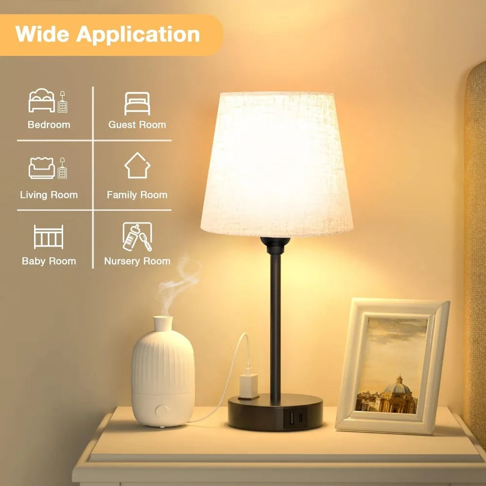 2 Set Of Bedside Table Lamps