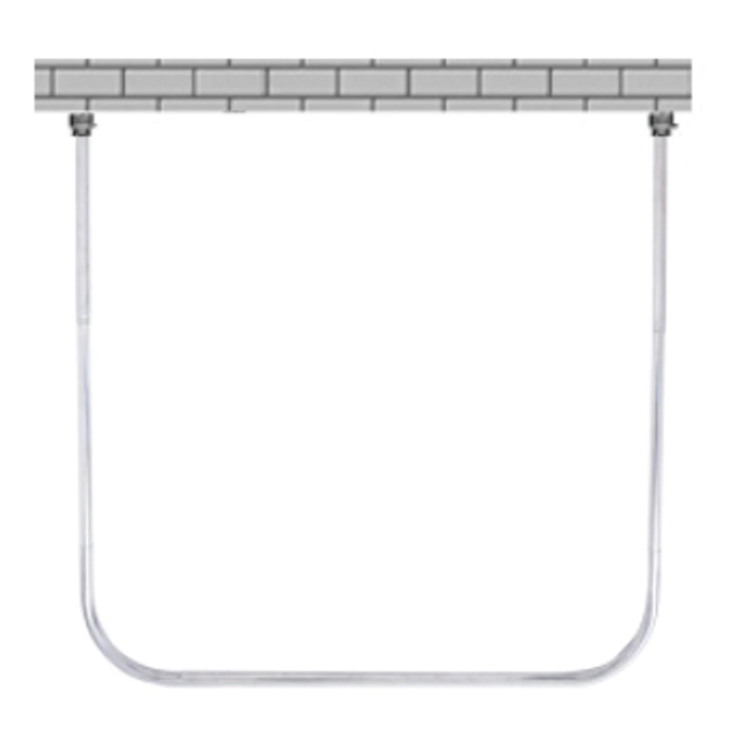 Shower Curtain Bar U Shape Adjustable Curved