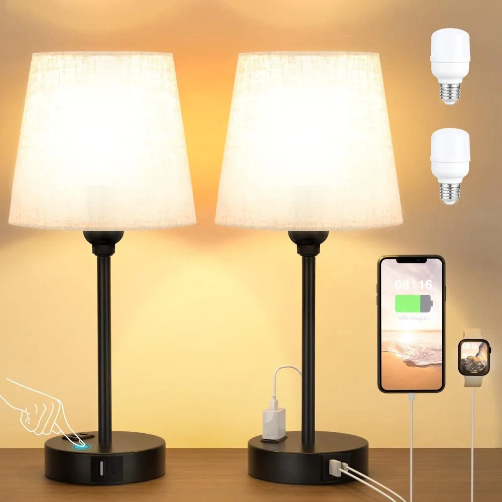 2 Set Of Bedside Table Lamps