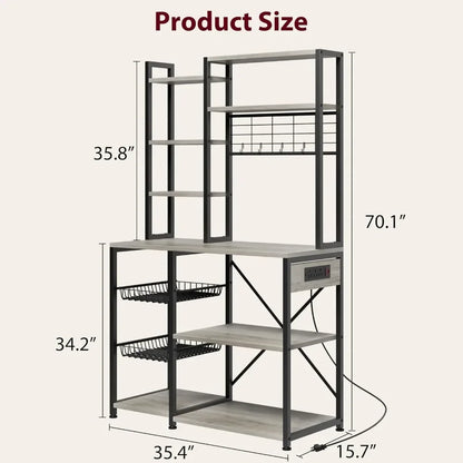 Pots Organizer Kitchen Furniture Microwave Stand