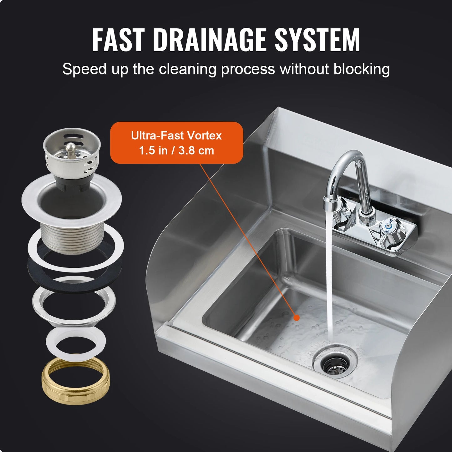 Commercial Hand Sink With Faucet