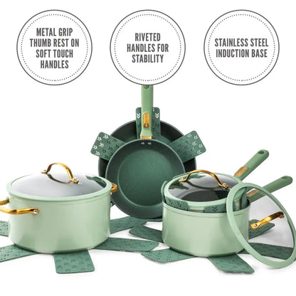 Nonstick 12-Piece Granite Cookware Set