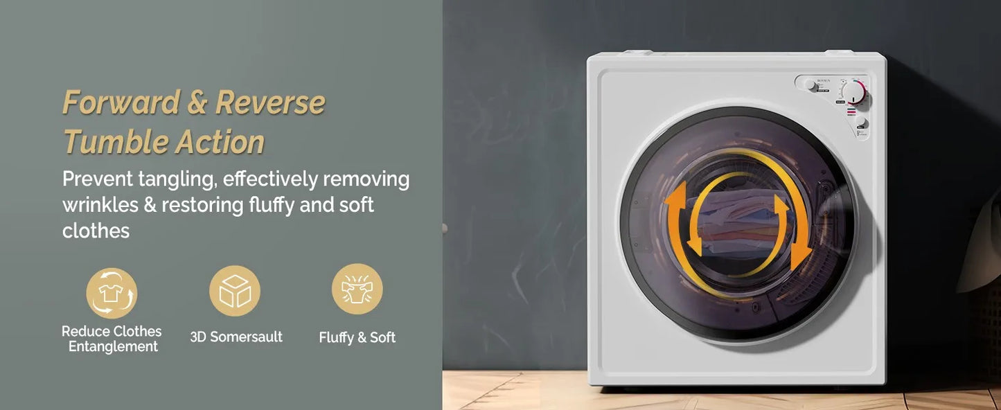 Electric Compact Front Load Tumble Laundry Dryer