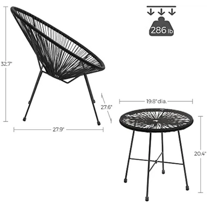 Modern Patio Furniture With Glass Top Table