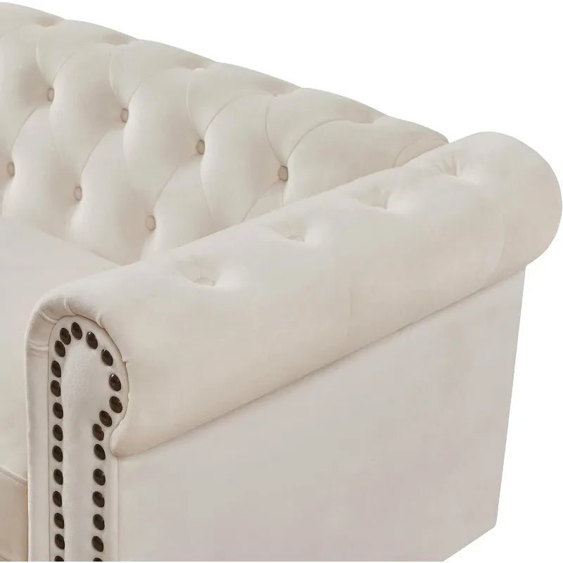 Upholstered Sofa Couch With Deep Seats