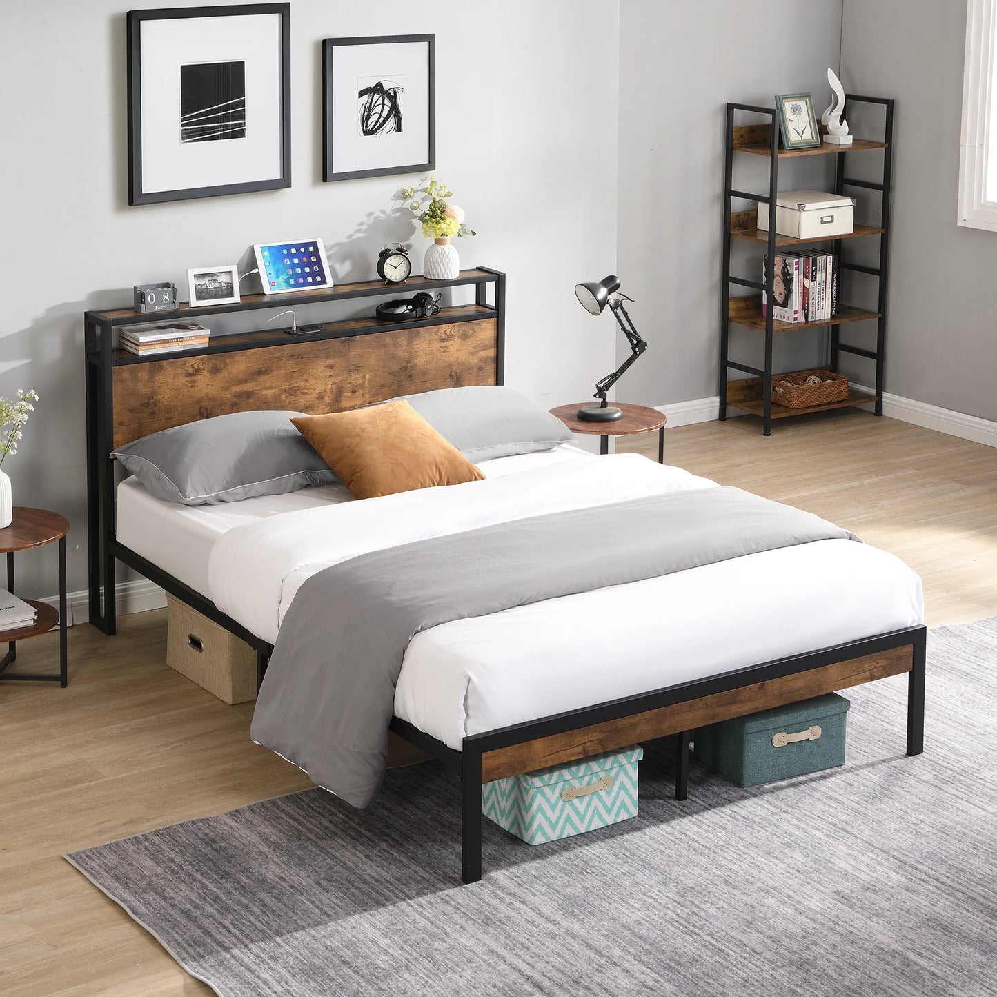 King/Queen/Full Metal Platform Bed Frame