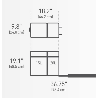 Under Counter Kitchen Cabinet Pull-Out Recycling Bin