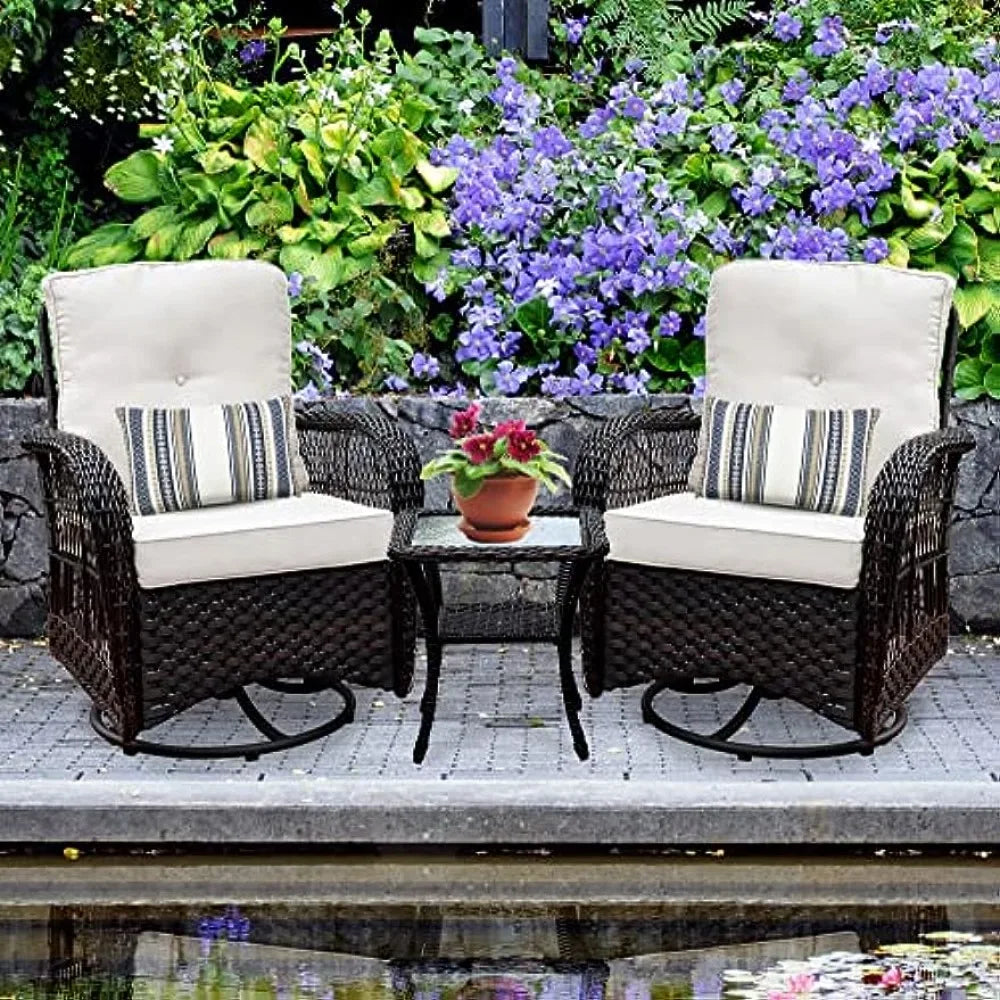 Outdoor Swivel Rocker Patio Chairs Set