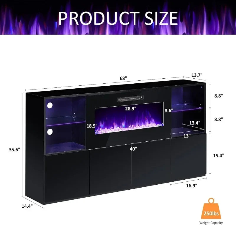 68'' Fireplace TV Stand