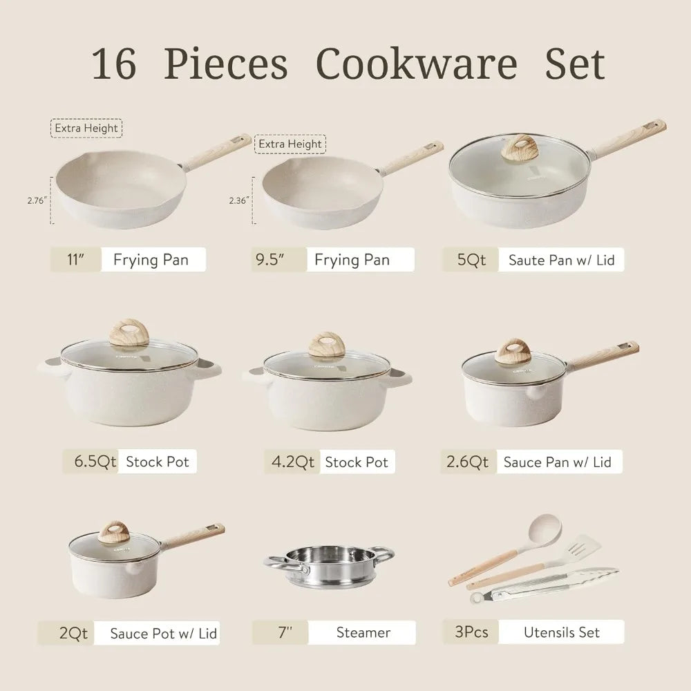 16-Piece Nonstick Cookware Set