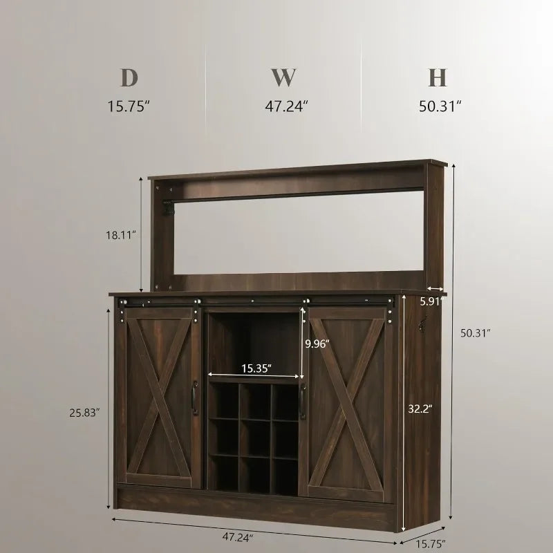 Farmhouse Coffee Bar Cabinet