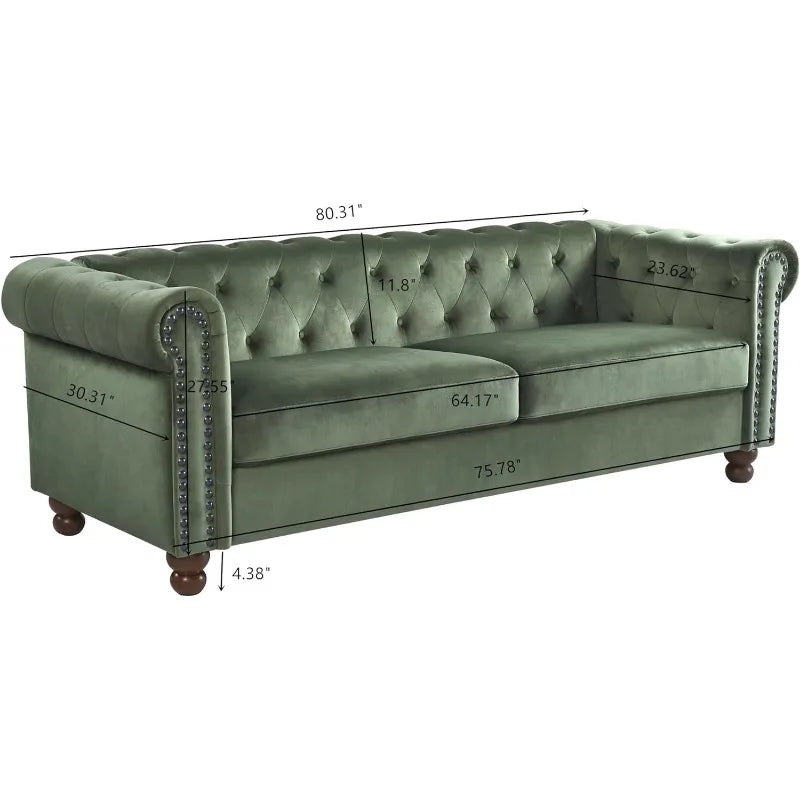 Upholstered Sofa Couch With Deep Seats