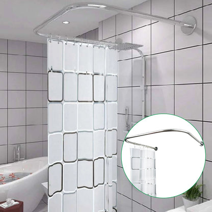 Shower Curtain Bar U Shape Adjustable Curved