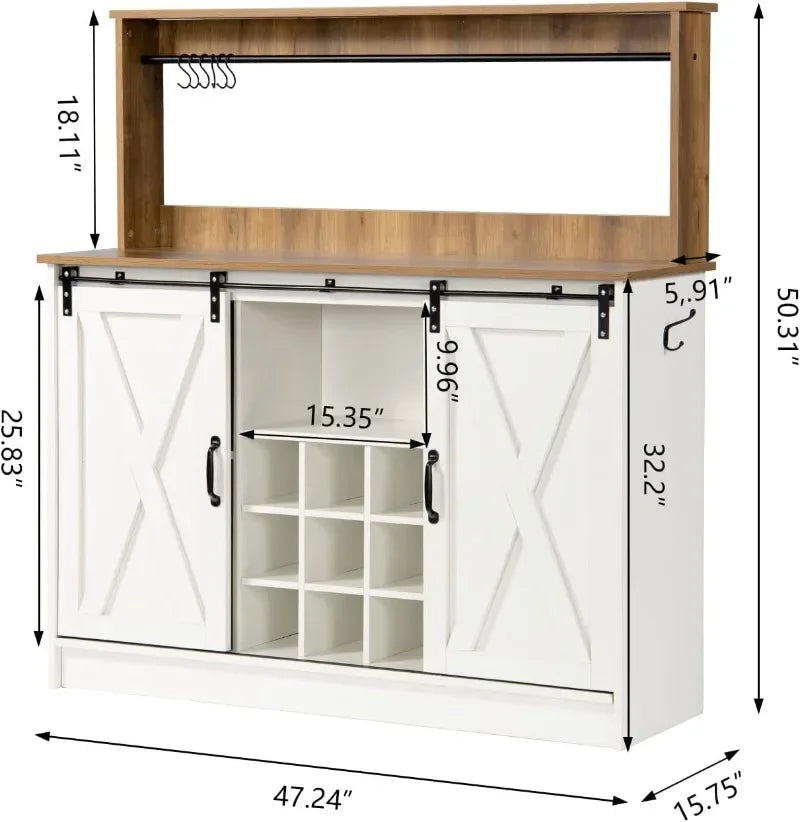 Farmhouse Coffee Bar Cabinet