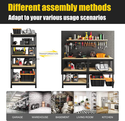 5 Tier Adjustable Garage Storage Shelving