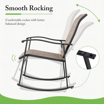 Outdoor Camping Rocker Chairs and Coffee Table