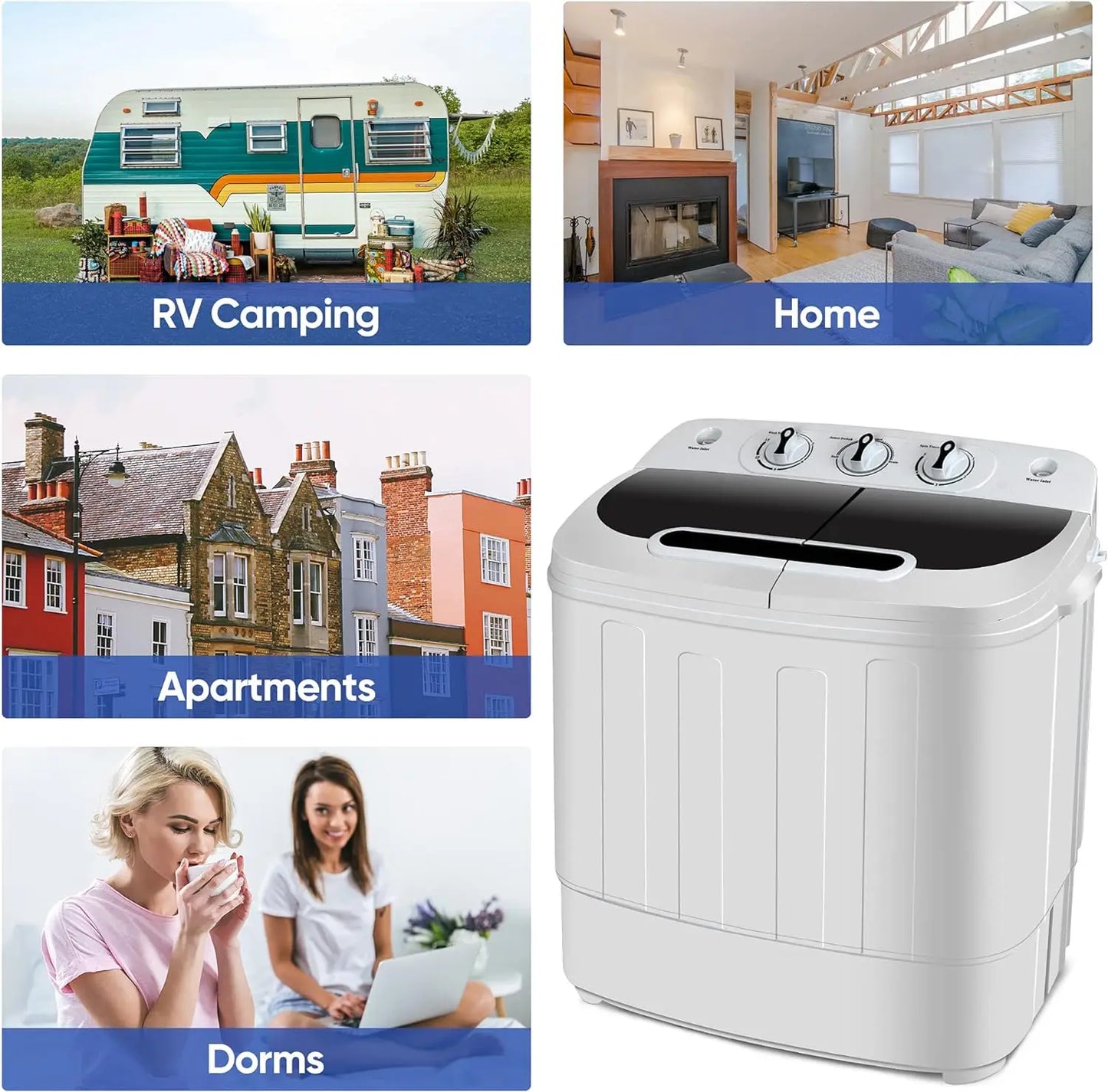 Portable Clothes Washing Machine And Dryer Combo