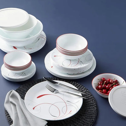 78-Piece Dinnerware Set Triple Layer Glass