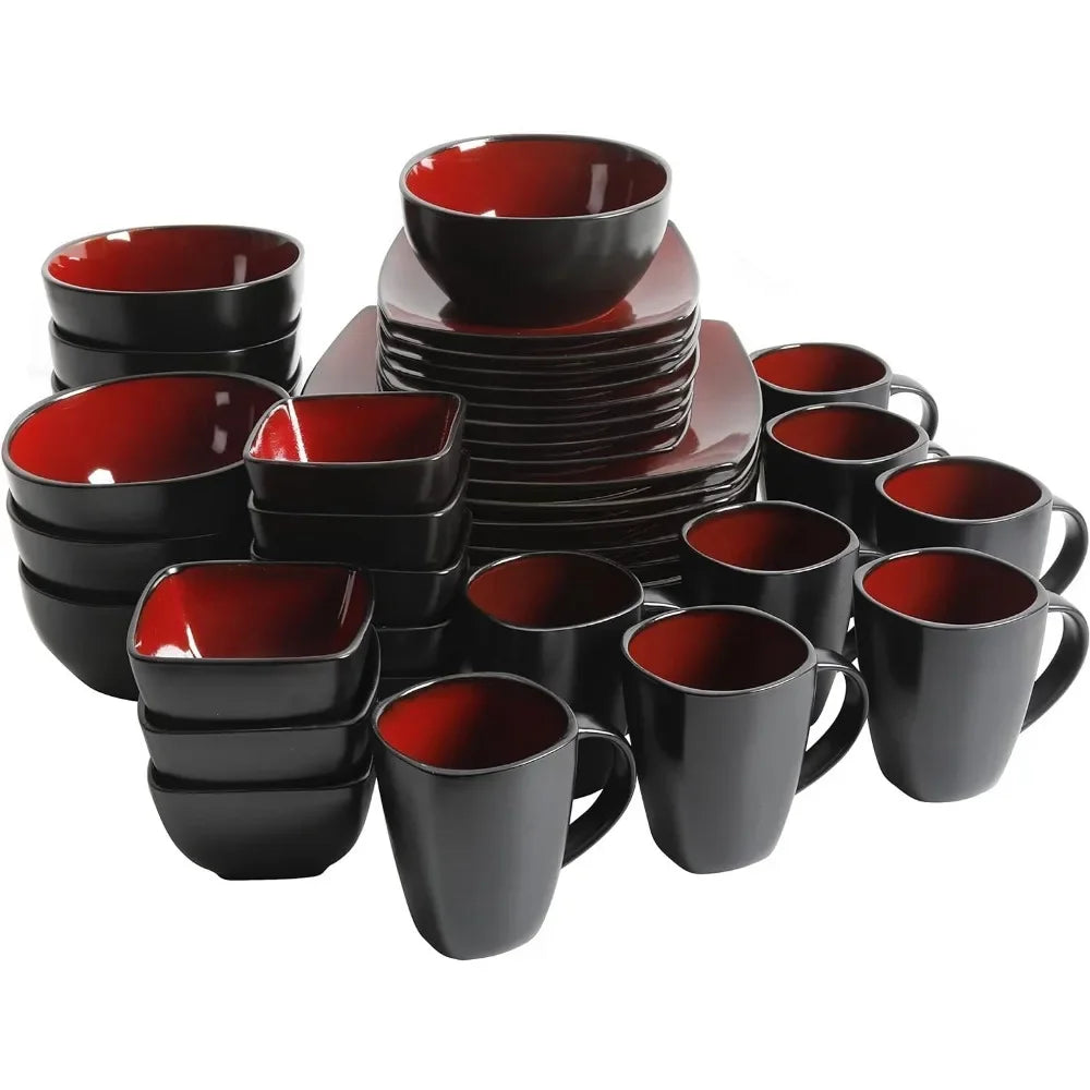 Reactive Glaze Stoneware Dinnerware Set