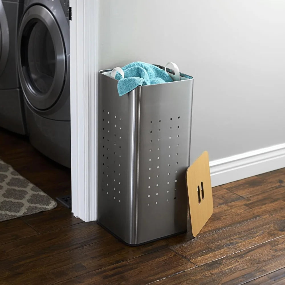 Removable Liner Bag Square Metal Laundry Hamper