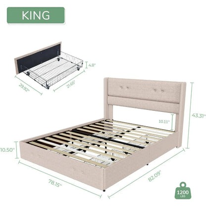 King Size Bed Frame Platform