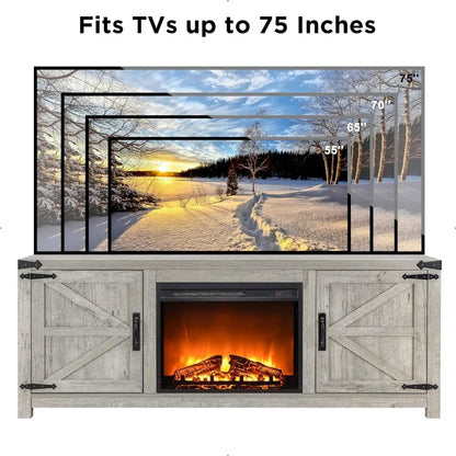 Fireplace TV Stand For 75 Inch TV