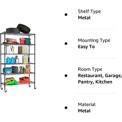 Adjustable Metal Shelf Wire Shelving Unit Storage