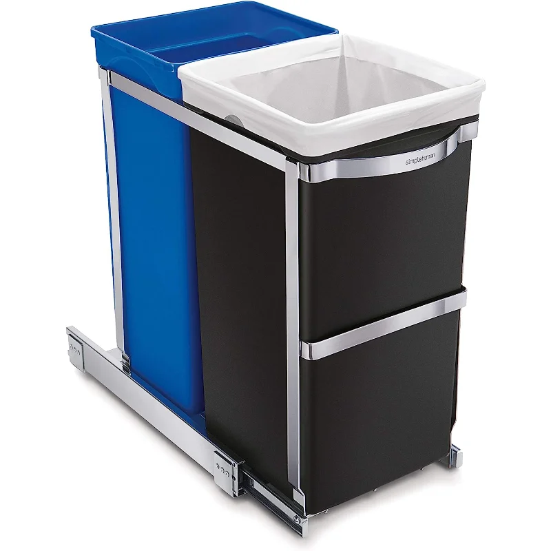 Under Counter Kitchen Cabinet Pull-Out Recycling Bin