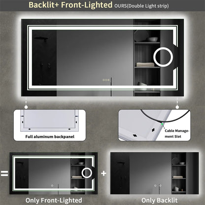 Dimmable Antifog LED Mirror