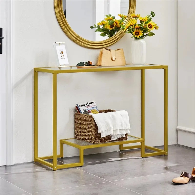 Modern Tempered Glass Console Table