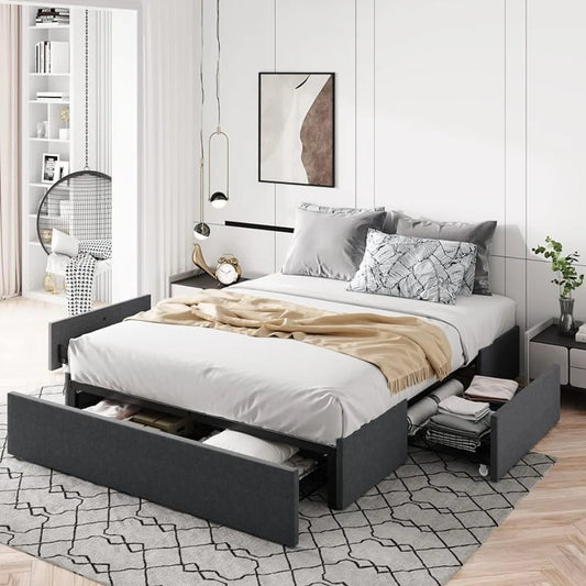 Bedroom furniture: Full-Size Platform Bed Frame