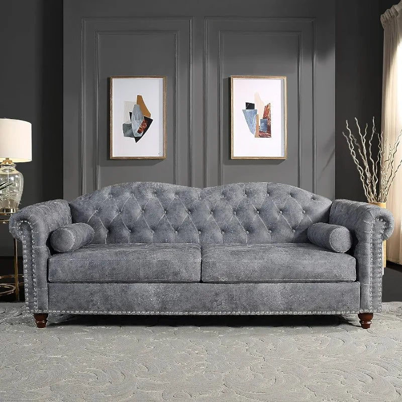 Upholstered Sofa Couch With Deep Seats