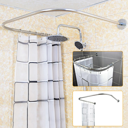 Shower Curtain Bar U Shape Adjustable Curved