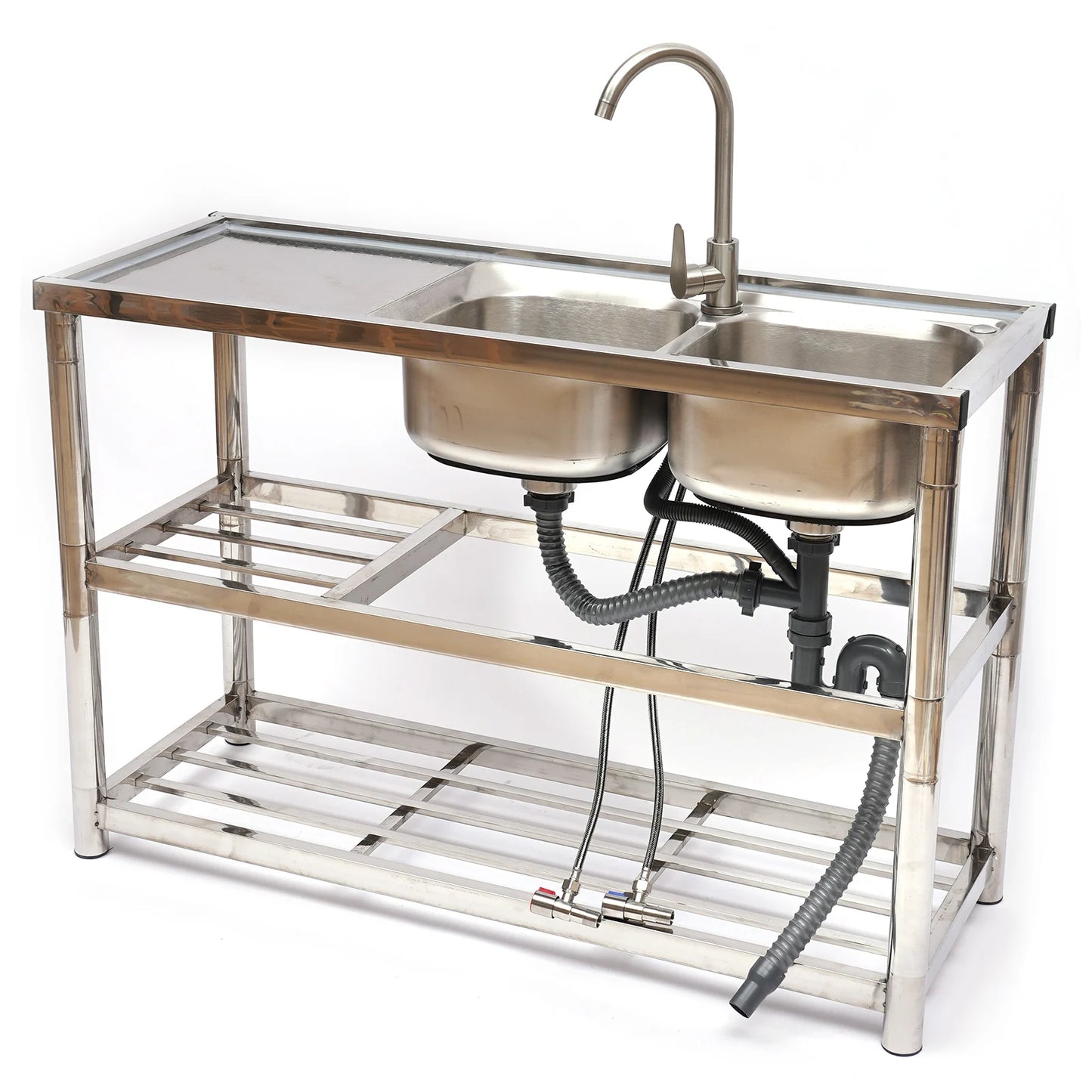 Stainless Steel Commercial Kitchen Sink Prep Table