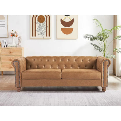 Upholstered Sofa Couch With Deep Seats