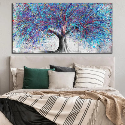 Living Room Wall Art Tree Canvas