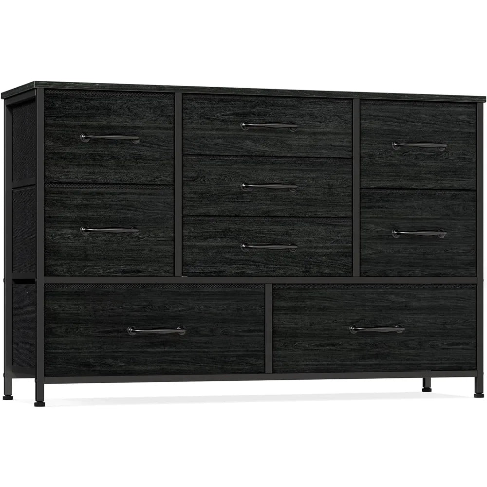 Wide Dresser With 9 Large Drawers