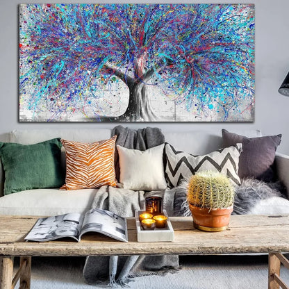 Living Room Wall Art Tree Canvas