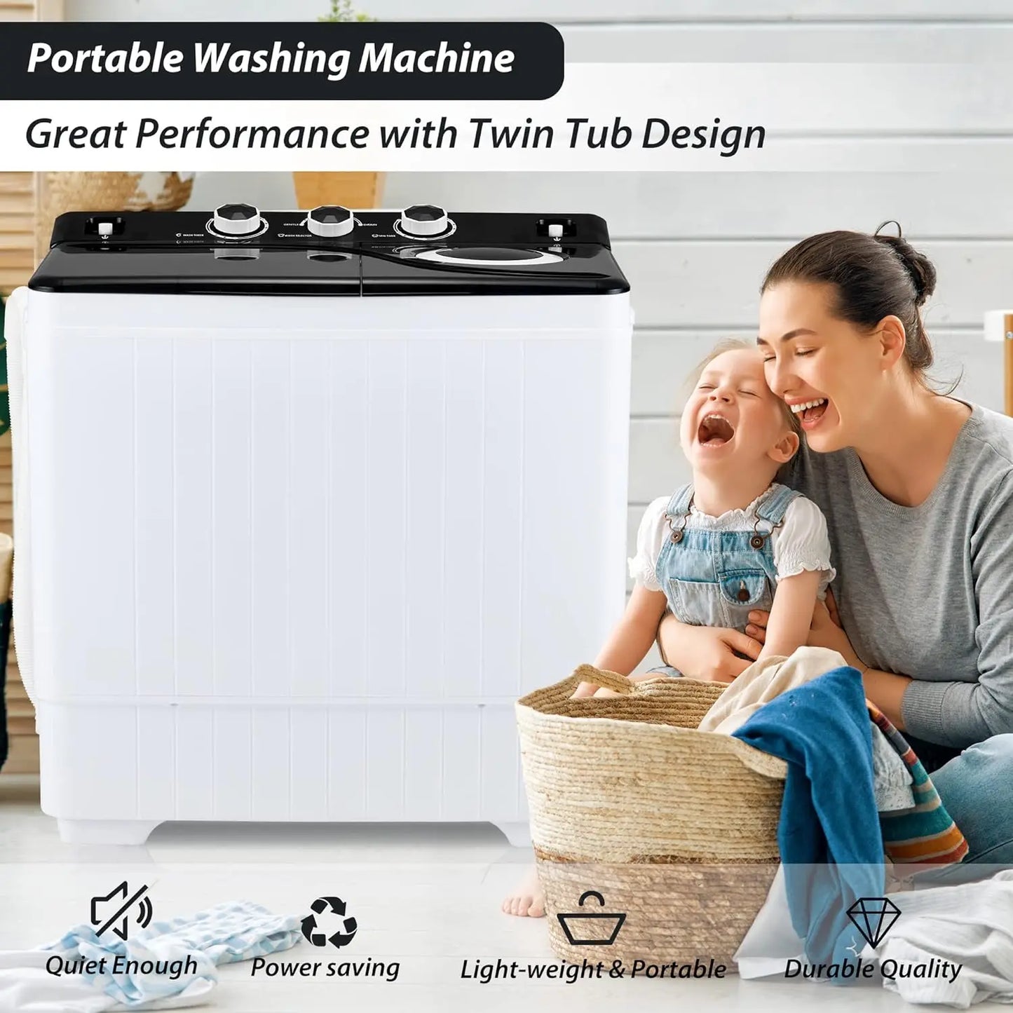 Portable Washing Machine Washer and Dryer Combo